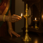 Brass Nilavilakku (Traditional Standing Lamp)